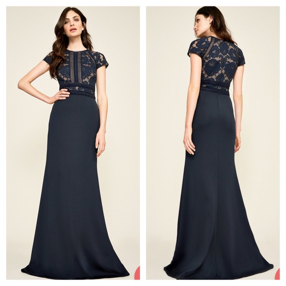 Tadashi Shoji Dresses & Skirts - Tadashi Shoji Lace & Crepe A-Line Gown